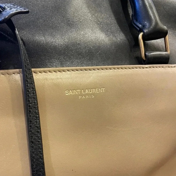 Yves Saint Laurent Classic Duffle 6 Handbag 2Way Color Block calfskin Leather - Picture 12 of 15